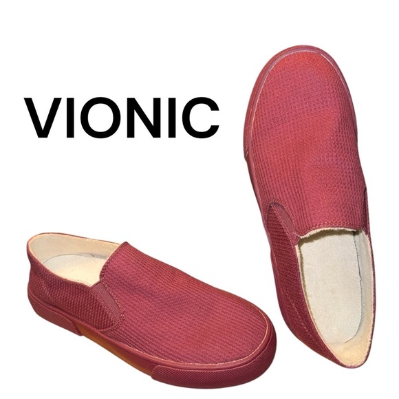 Vionic Shoes - Vionic Groove Slip-On Sneakers Shiraz Red Burgundy Orthotic Sample 7M